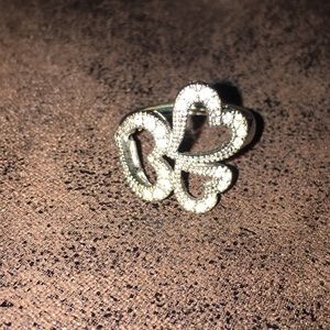 Tri-heart Ring Sterling Silver